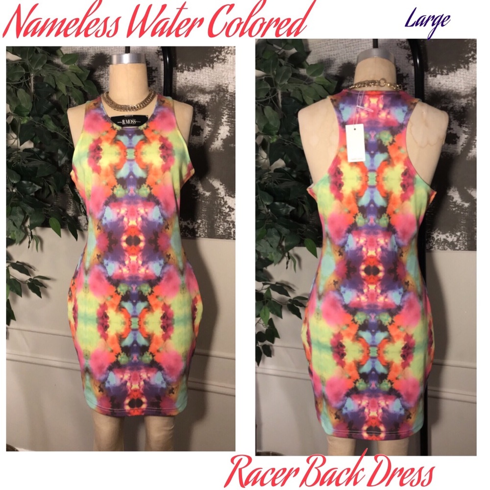 ❌SOLD ❌Nameless water colored racer back dress